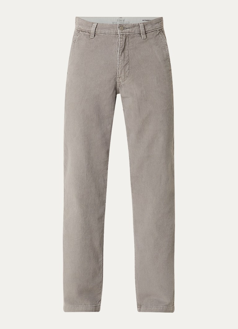 Levi's Heren Straight fit broek met steekzakken in de kleur Lichtgrijs