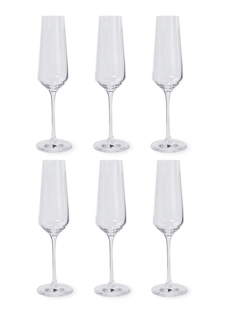 Leonardo Puccini champagneglas 28 cl set van 6 Transparant - Deal