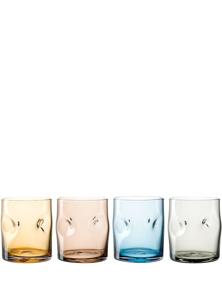 Leonardo Vesuvio drinkglas 30 cl set van 4 Blauw - Deal
