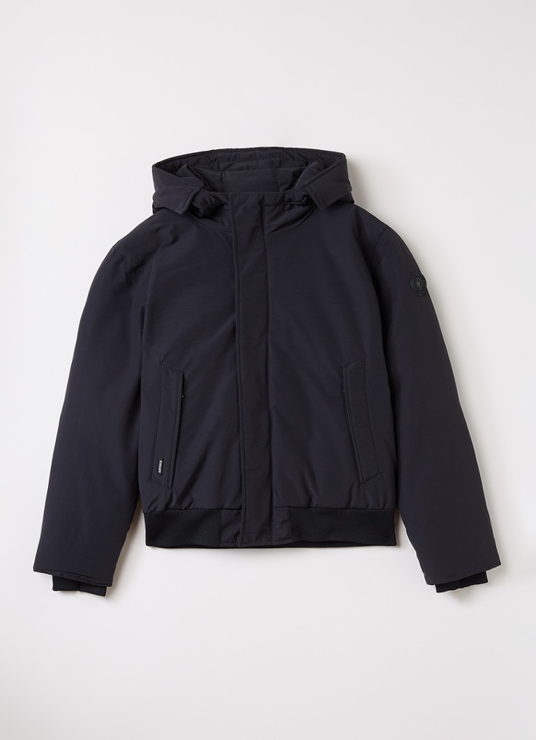 Airforce Jongens Gewatteerd bomberjack met capuchon in de kleur Donkerblauw, maat: 164