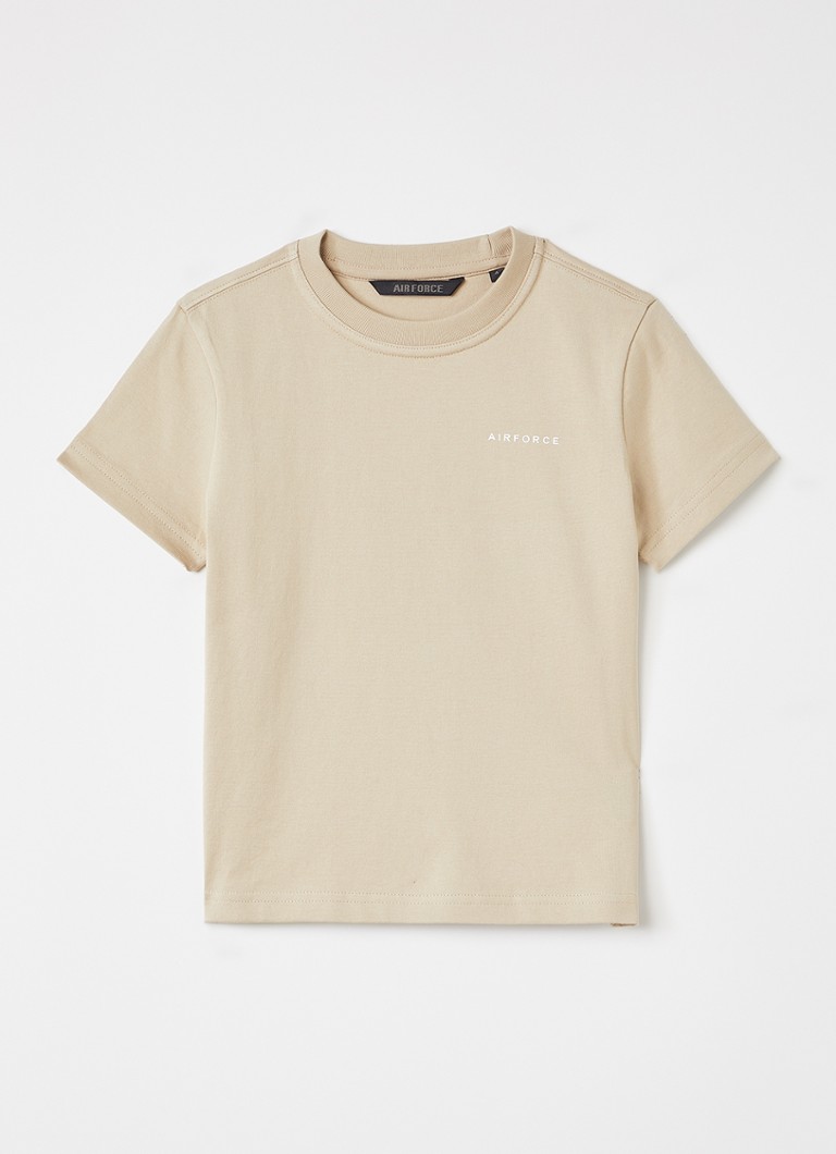 Airforce Jongens T-shirt met logo in de kleur Beige, maat: 4J=104