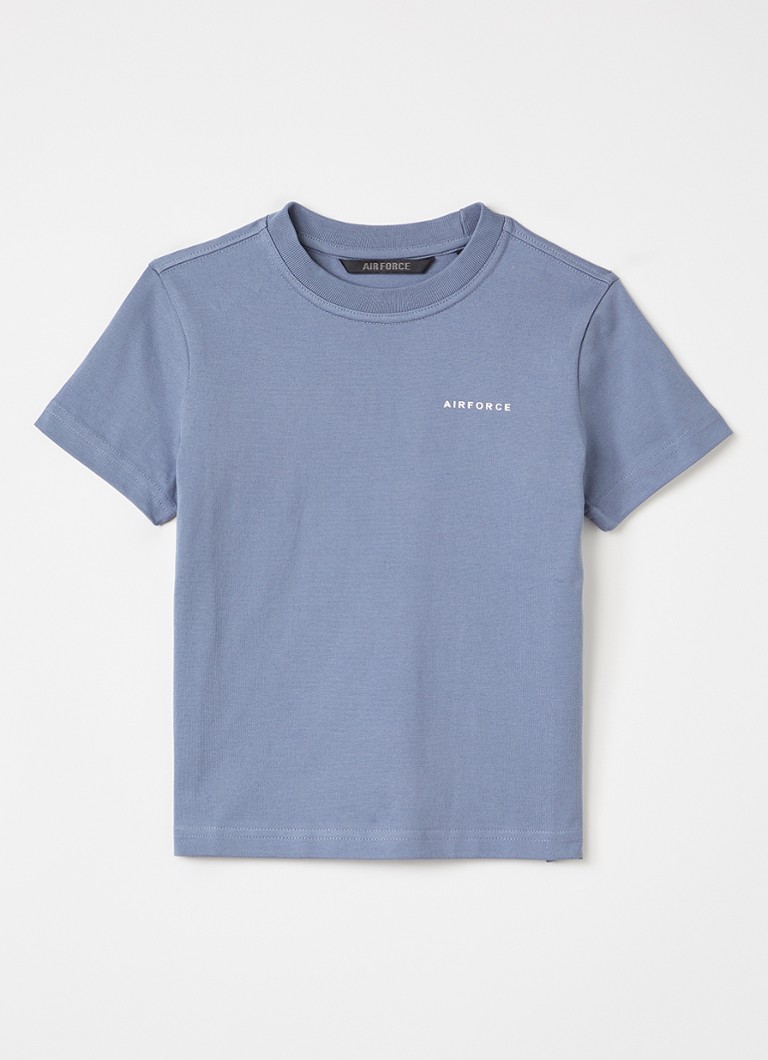 Airforce Jongens T-shirt met logo in de kleur Staalblauw, maat: 4J=104