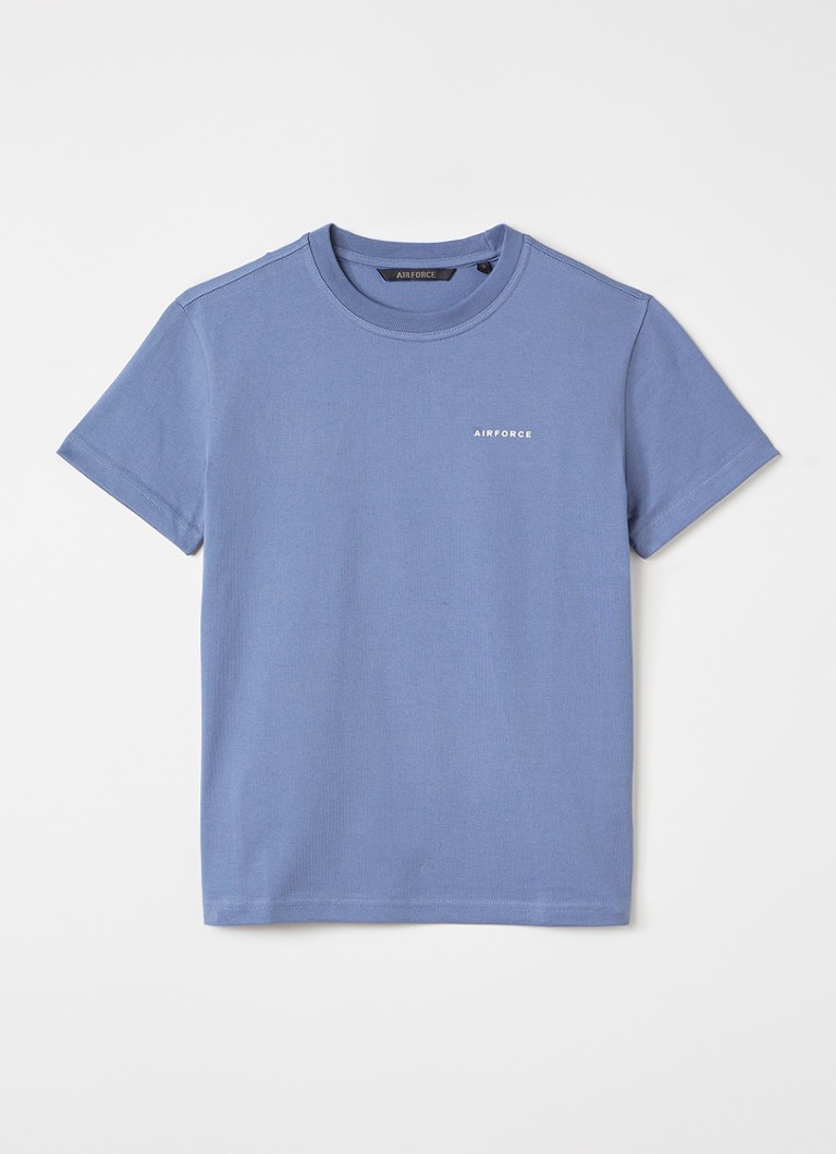 Airforce Jongens T-shirt met logo in de kleur Staalblauw, maat: 14J=164