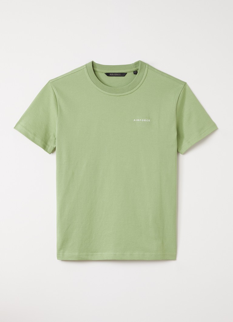 Airforce Jongens T-shirt met logo in de kleur Groen, maat: 12J=152