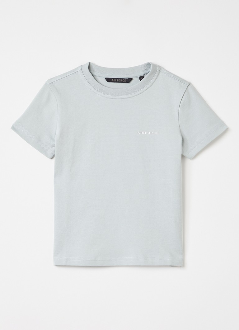 Airforce Jongens T-shirt met logo in de kleur Lichtgrijs, maat: 14J=164