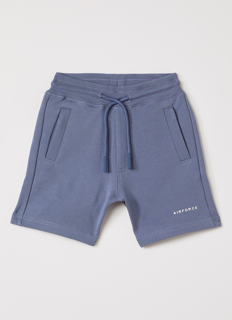 Airforce Jongens Loose fit korte joggingbroek in de kleur Staalblauw, maat: 14J=164