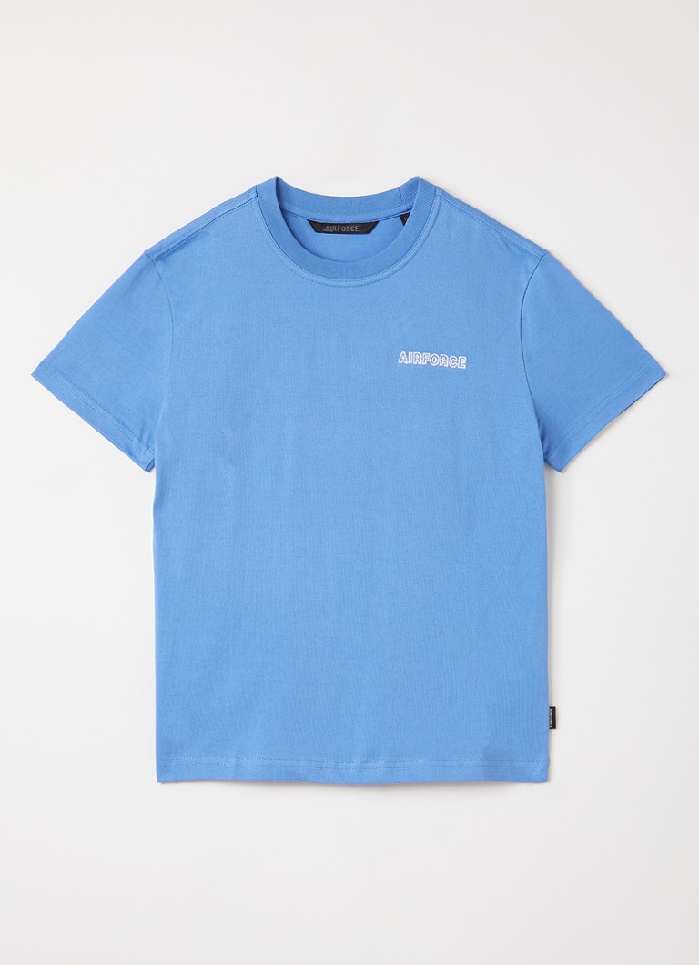 Airforce Jongens Diplopia T-shirt met logoborduring en backprint in de kleur Blauw, maat: 16J=176