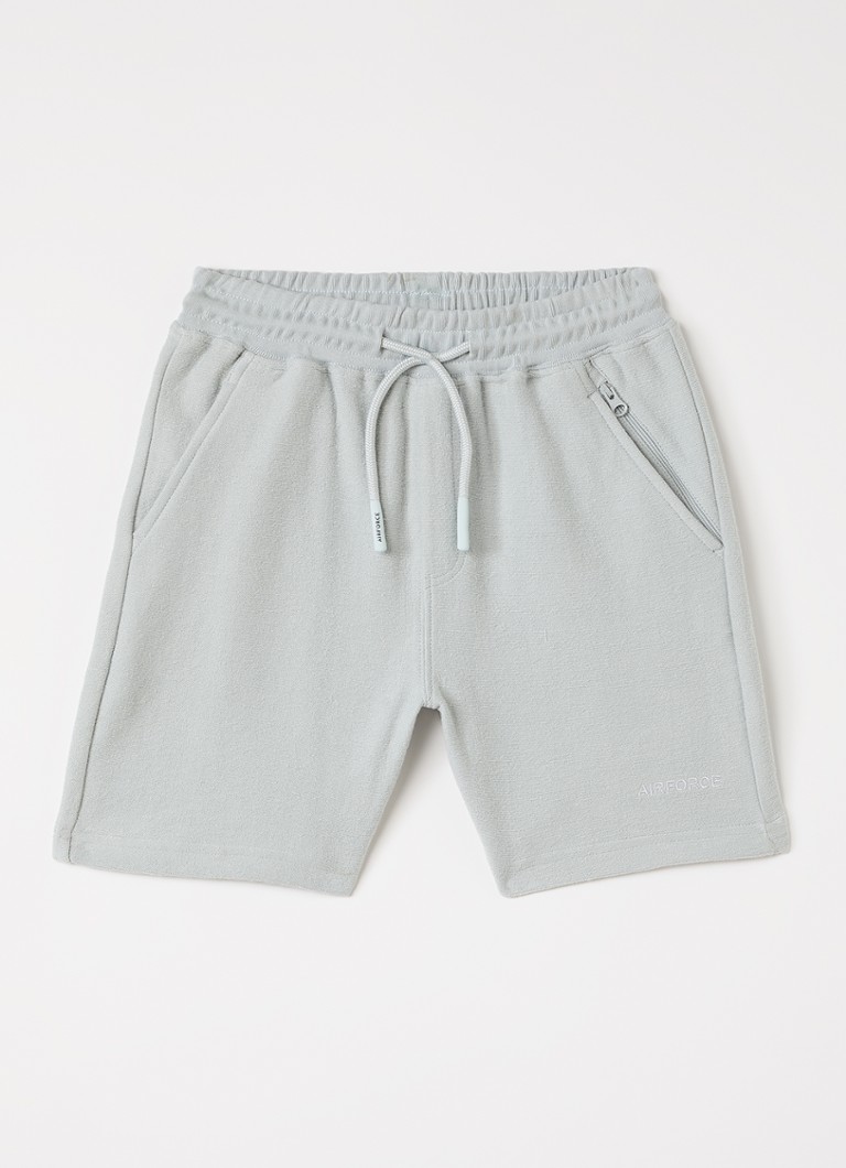 Airforce Jongens Milo straight fit korte joggingbroek van katoen in de kleur Lichtblauw, maat: 16J=176