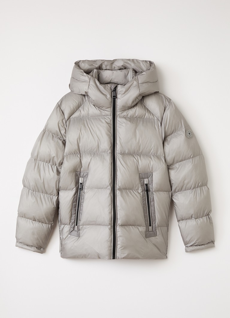 Airforce Jongens Nate pufferjack met logo in de kleur Grijs, maat: 164