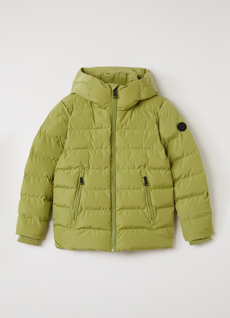 Airforce Jongens Robin puffer jack met capuchon in de kleur Mosgroen, maat: 176