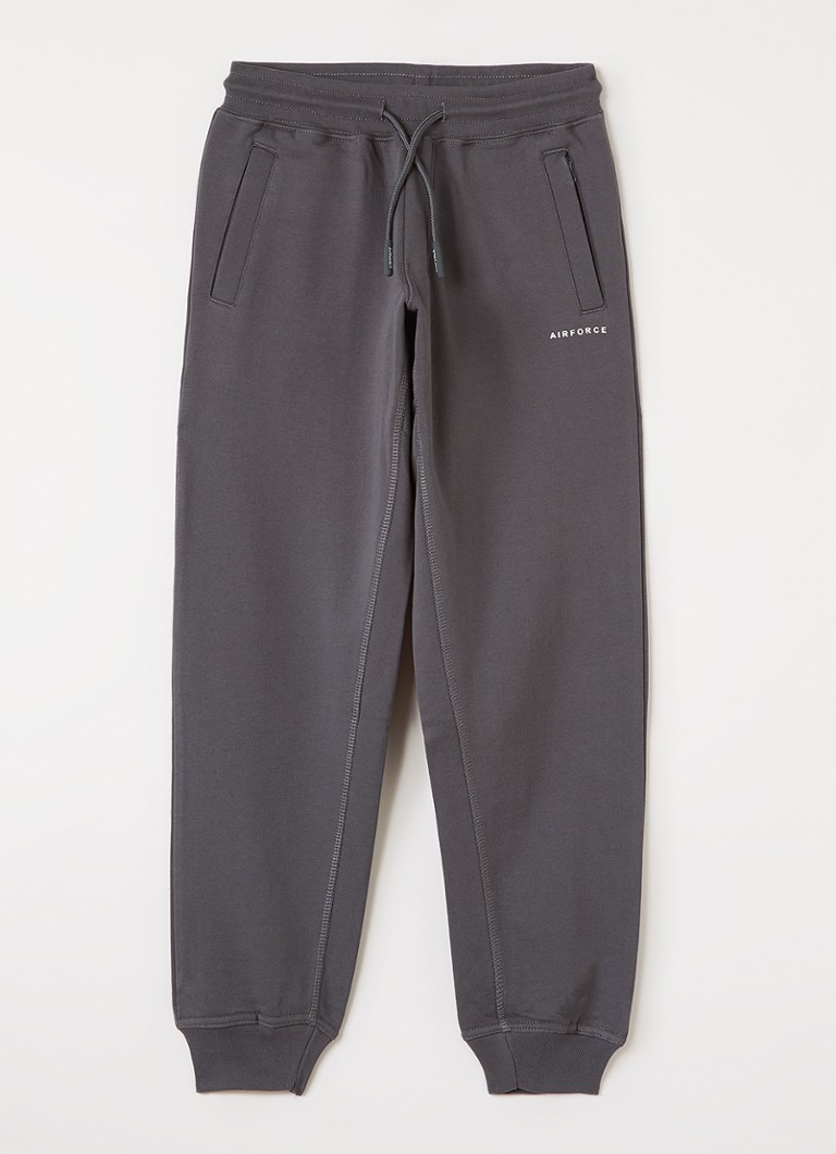 Airforce Jongens Tapered fit joggingbroek met logo in de kleur Taupe, maat: 140