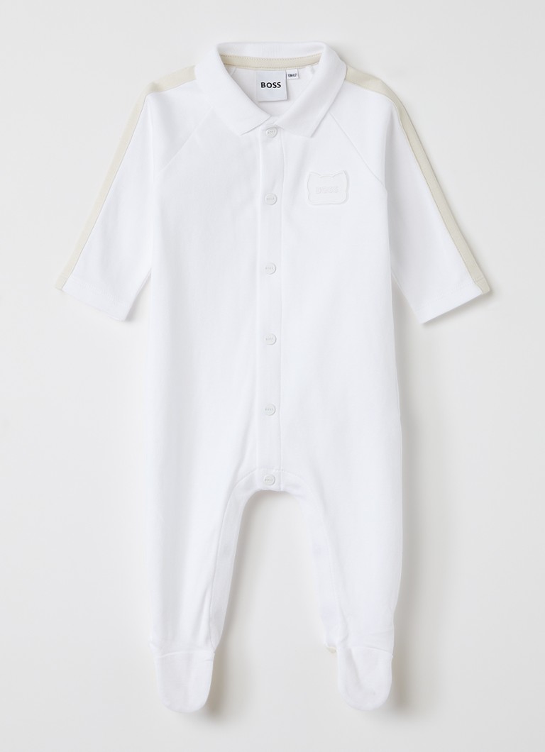 BOSS Jongens Babypak met logo in de kleur Wit, maat: 56