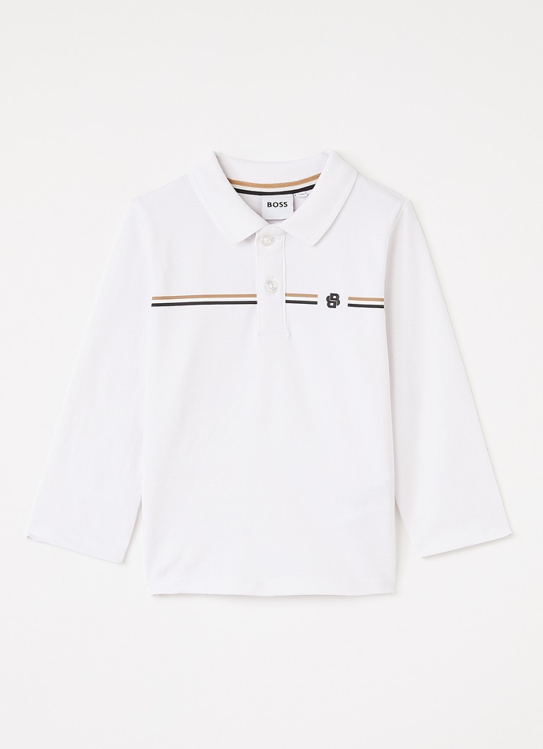 HUGO BOSS Jongens Polo met logo in de kleur Wit, maat: 68