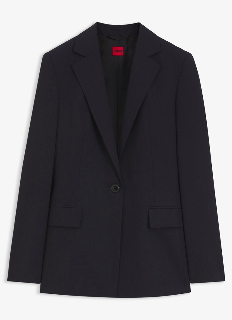 HUGO Dames Blazer met klepzakken in de kleur Blauw
