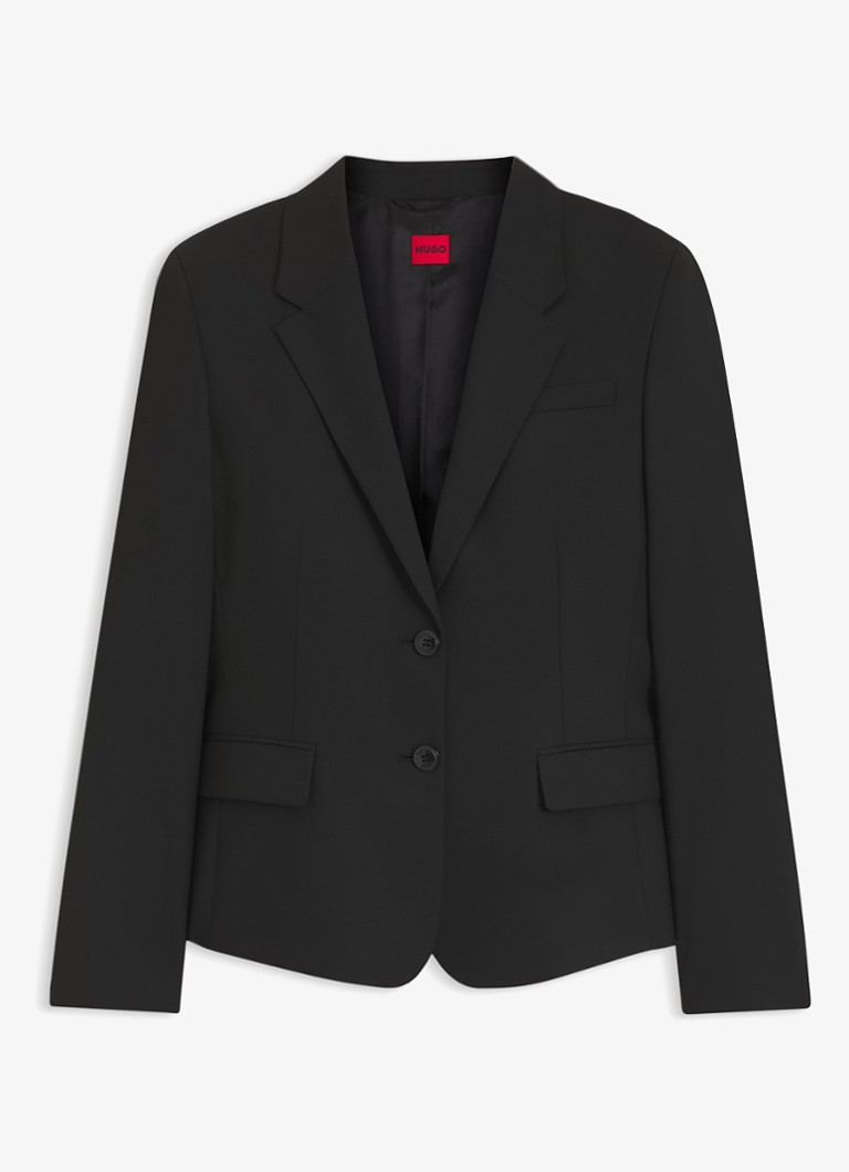 HUGO Dames Blazer met klepzakken in de kleur Zwart