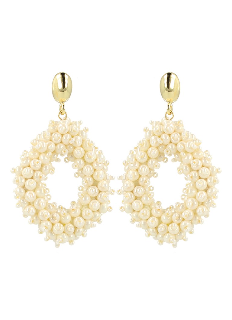 LOTT. Gioielli Dames Holly Pearl Glassberry oorhangers verguld