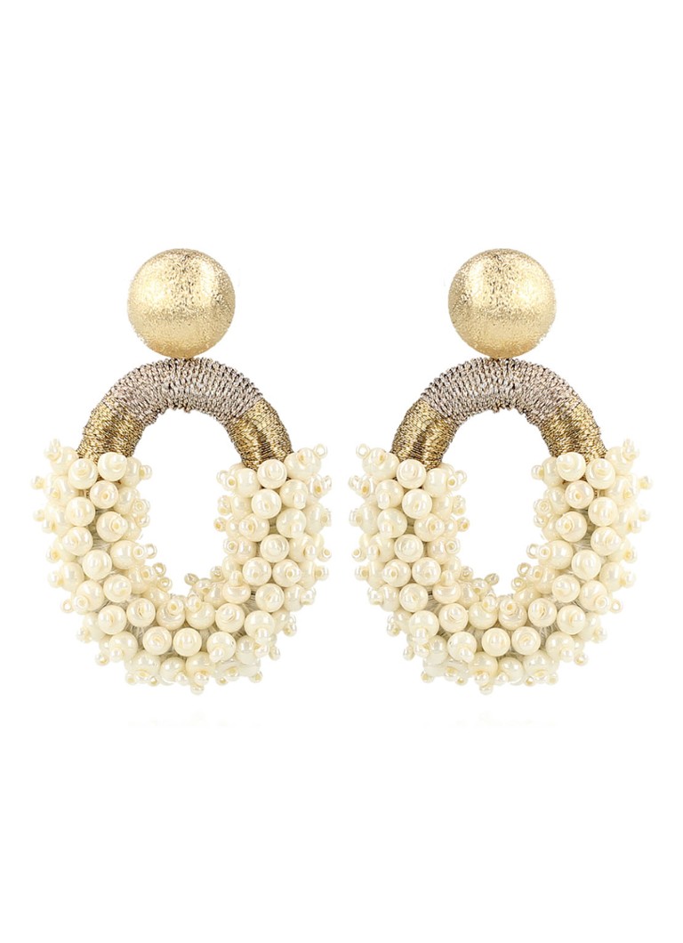 LOTT. Gioielli Dames Yara Parel Glassberry oorstekers met kralen