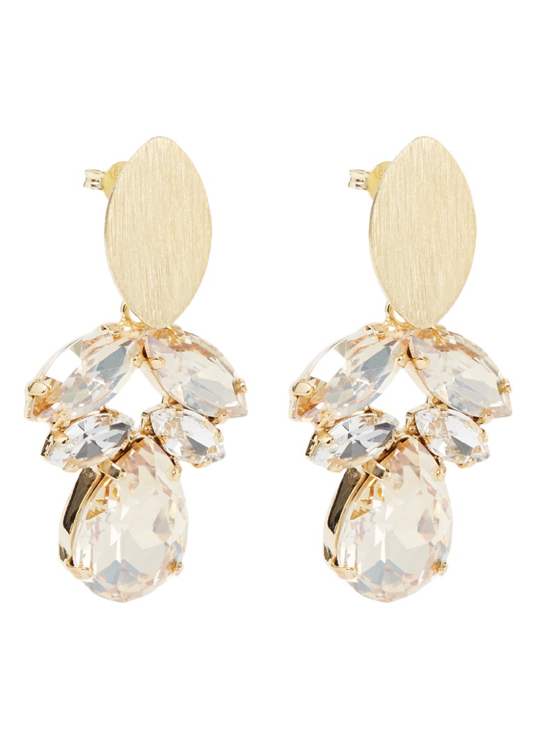 LOTT. Gioielli Dames Flower oorstekers verguld in de kleur Goud, maat: 1 size