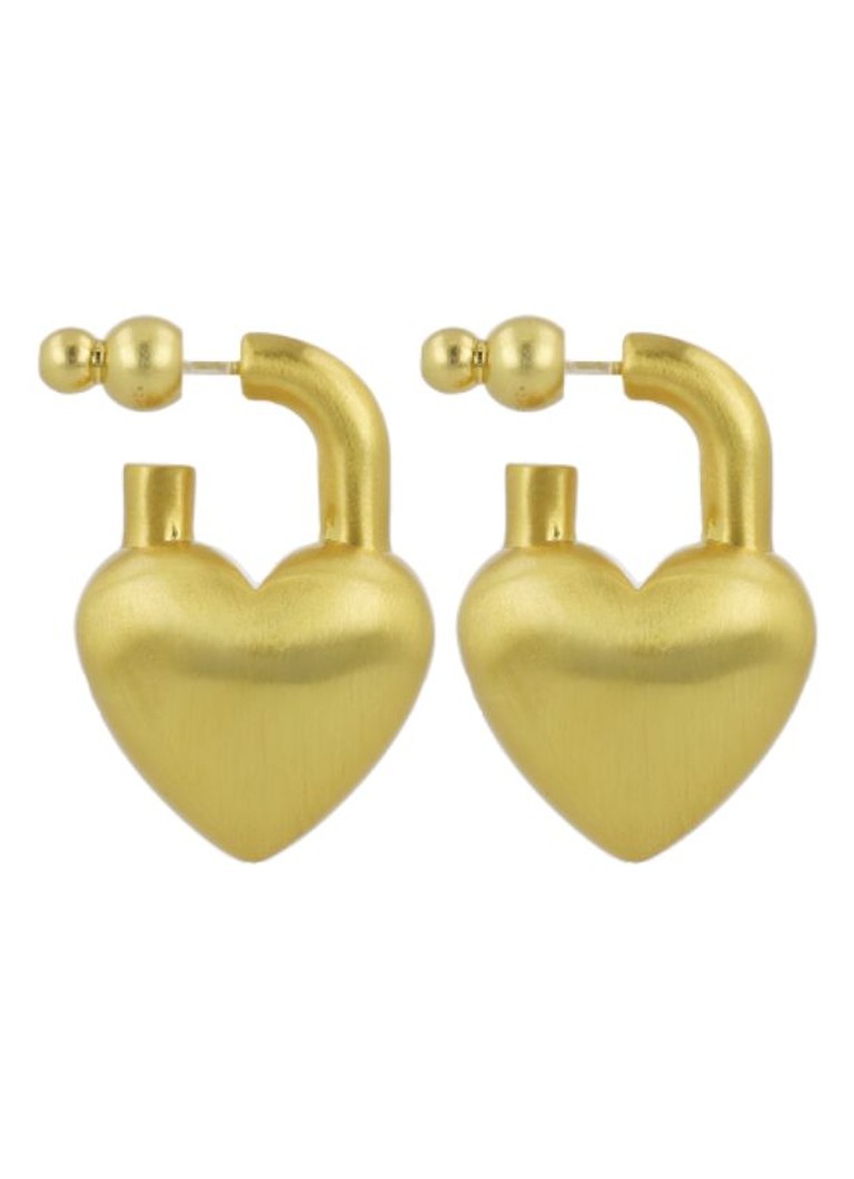 LOTT. Gioielli Dames Amour oorstekers verguld in de kleur Goud, maat: M