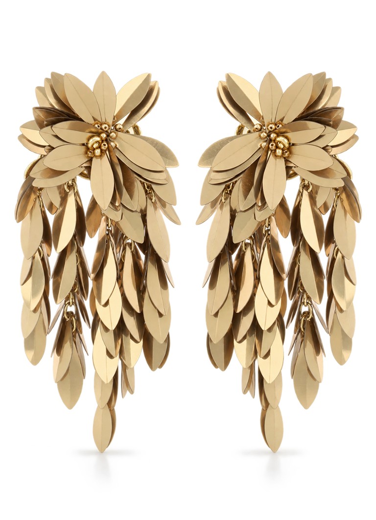 LOTT. Gioielli Dames Flower oorstekers met pailletten in de kleur Koper, maat: OS
