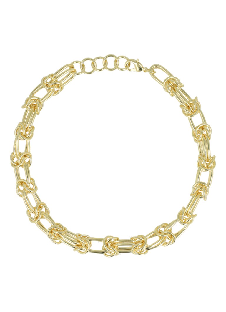 LOTT. Gioielli Dames Knotted Link ketting verguld in de kleur Goud, maat: OS