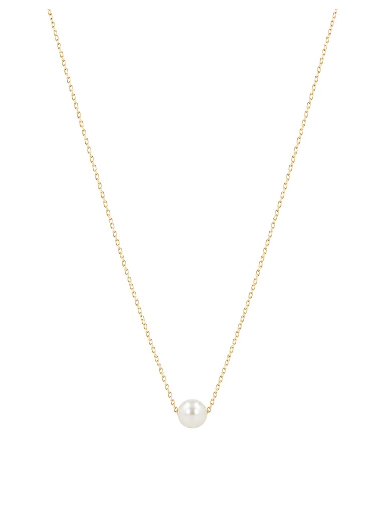 LOTT. Gioielli Dames One Pearl ketting verguld in de kleur Goud, maat: OS