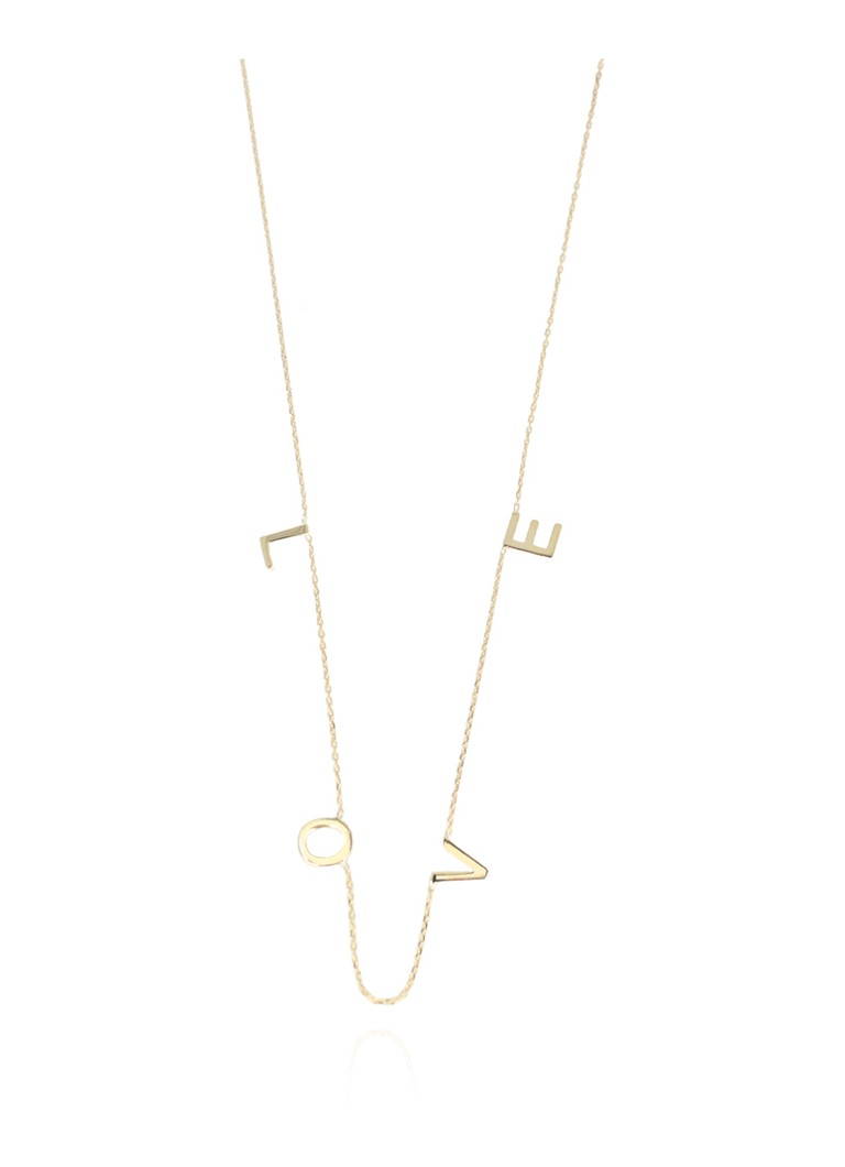LOTT. Gioielli Dames Gourmet Love ketting verguld in de kleur Goud, maat: OS
