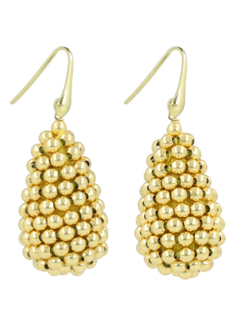 LOTT. Gioielli Dames Cone oorhangers verguld in de kleur Goud, maat: OS