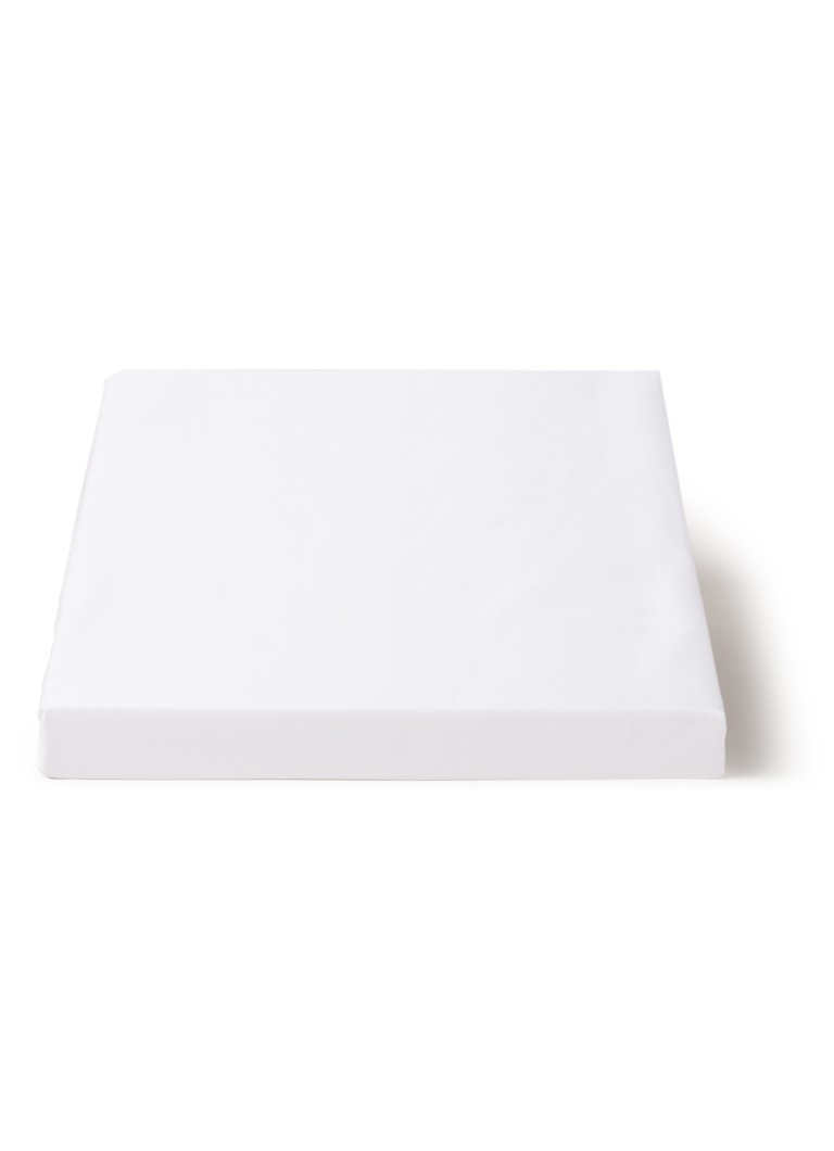 De Bijenkorf Home hoeslaken van katoensatijn 300TC, hoekhoogte 30 cm Wit - Deal