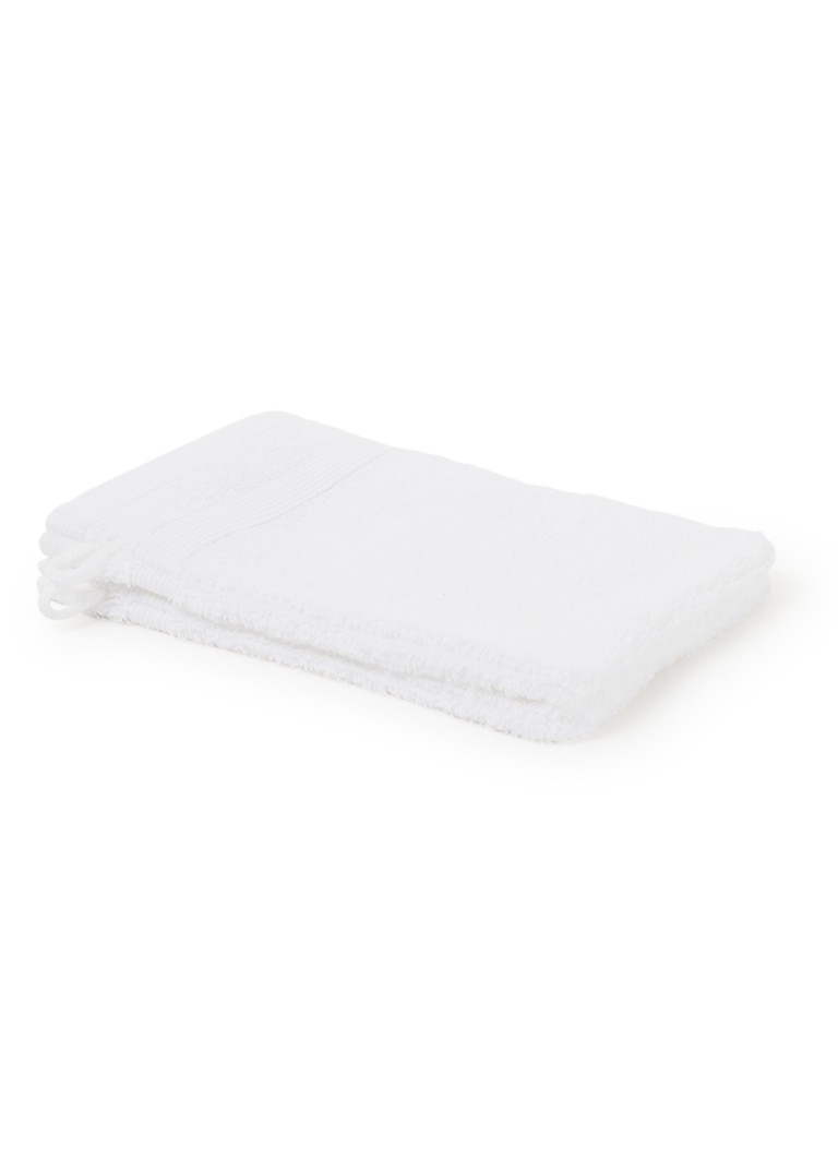 De Bijenkorf Home Softness washand - 600 gr/m2 - 16 x 21 cm set van 2 Wit - Deal