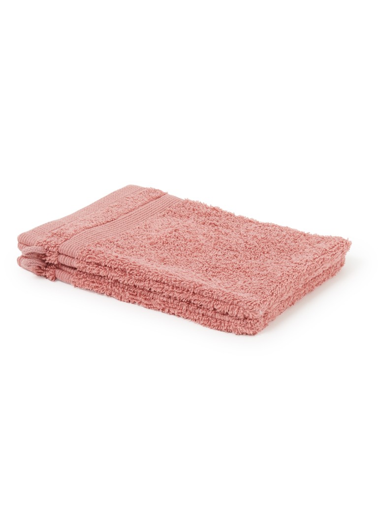 De Bijenkorf Home Softness washand - 600 gr/m2 - 16 x 21 cm set van 2 Roze - Deal