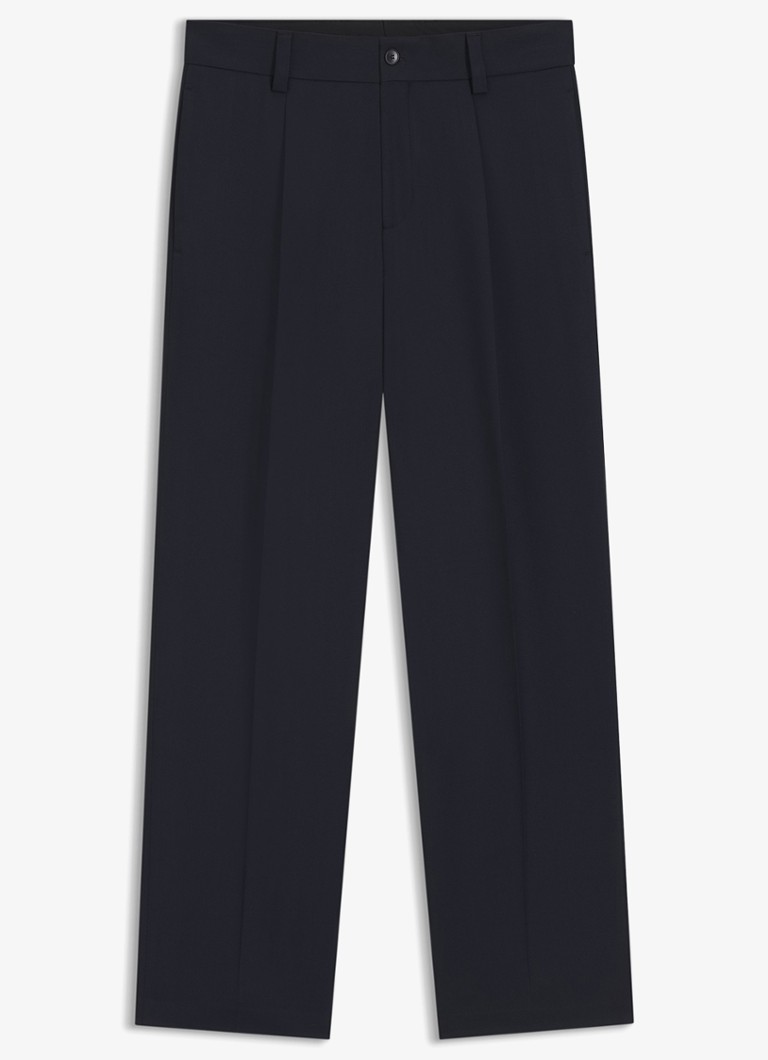 HUGO Heren Regular fit pantalon met steekzakken in de kleur Donkerblauw
