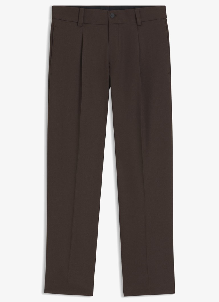 HUGO Heren Regular fit pantalon met steekzakken in de kleur