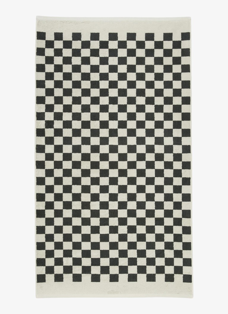 Marc O'Polo Checker badhanddoek - 550 gr/m2 Antraciet - Deal