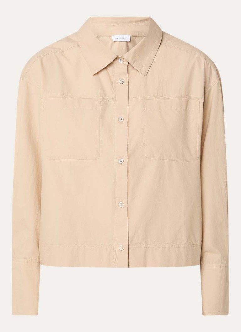 Alchemist Dames Loes blouse met borstzakken in de kleur Beige