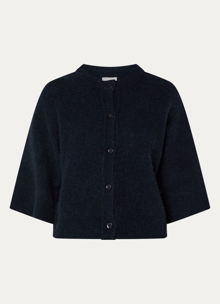 Alchemist Dames Fijngebreid vest in alpaca wolblend in de kleur Blauw