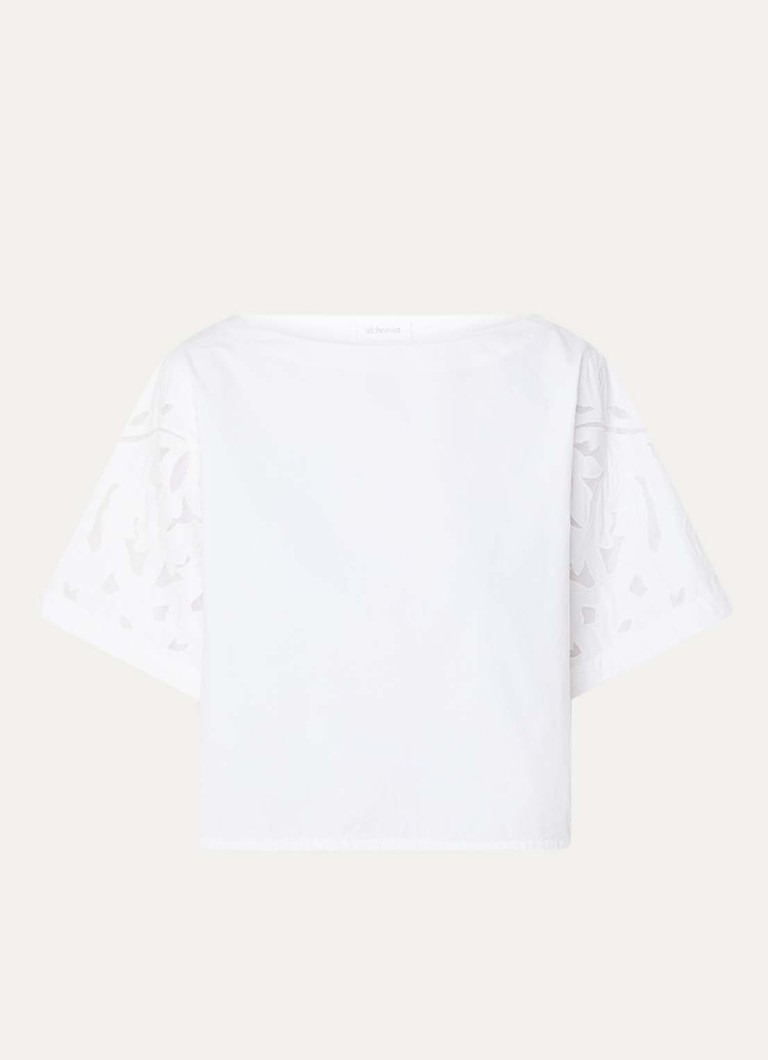 Alchemist Dames Lotus tuniek met broderie in de kleur Wit