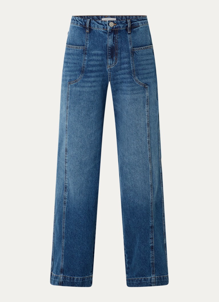 Alchemist Dames Lori high waist wide fit jeans met medium wassing in de kleur