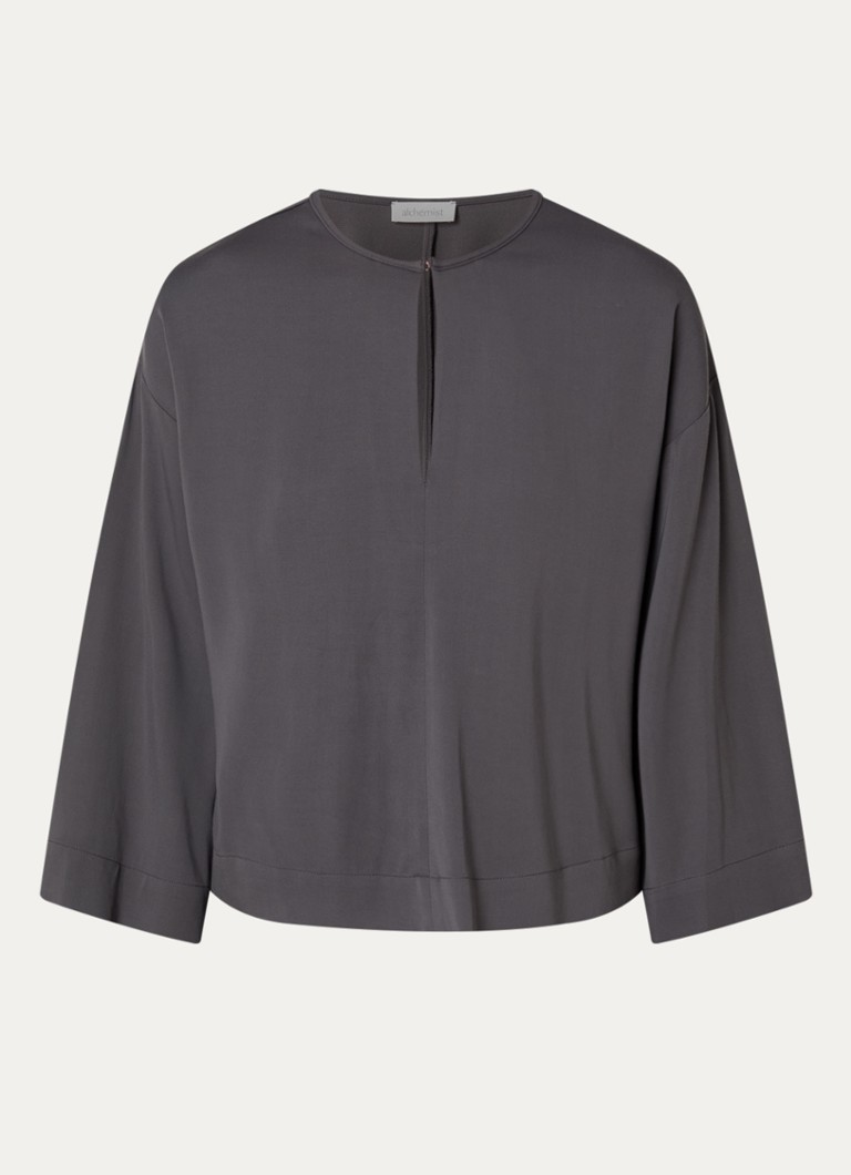 Alchemist Dames Milou tuniek met keyhole in de kleur Antraciet