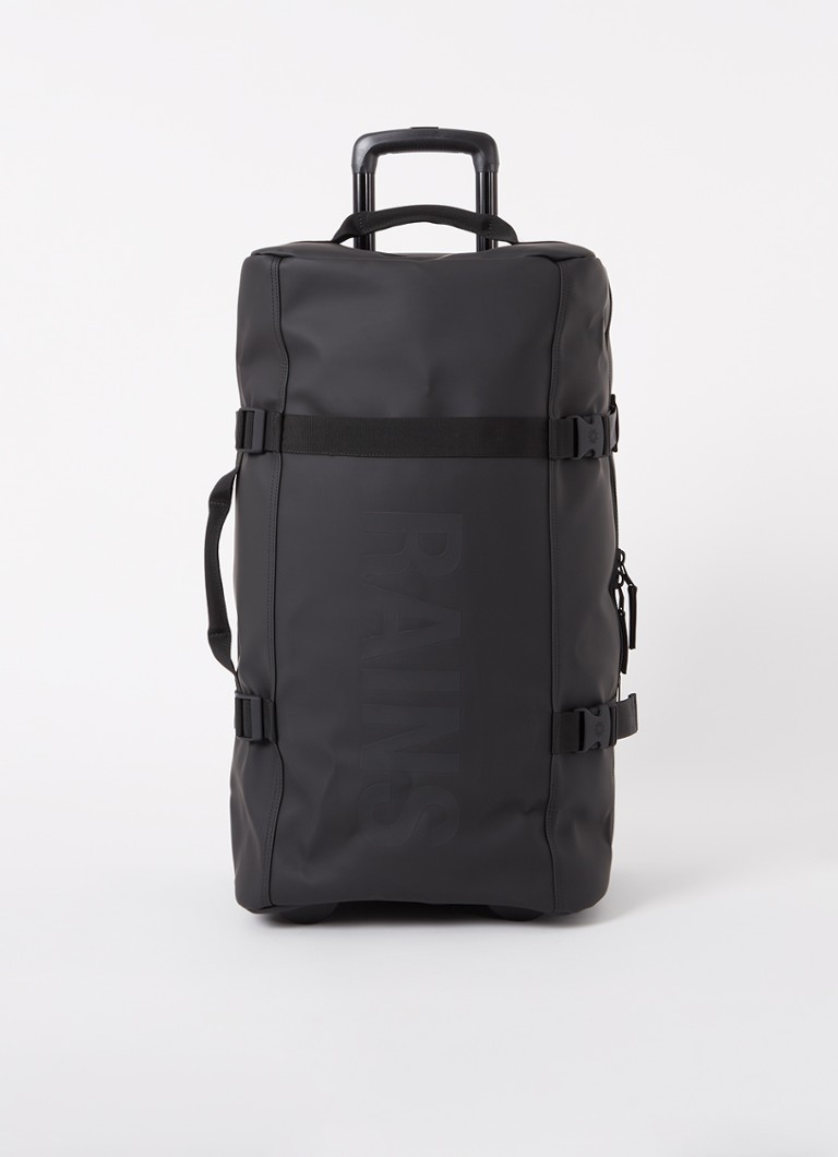 Rains koffer Texel trolley met logo 54 cm Zwart - Deal