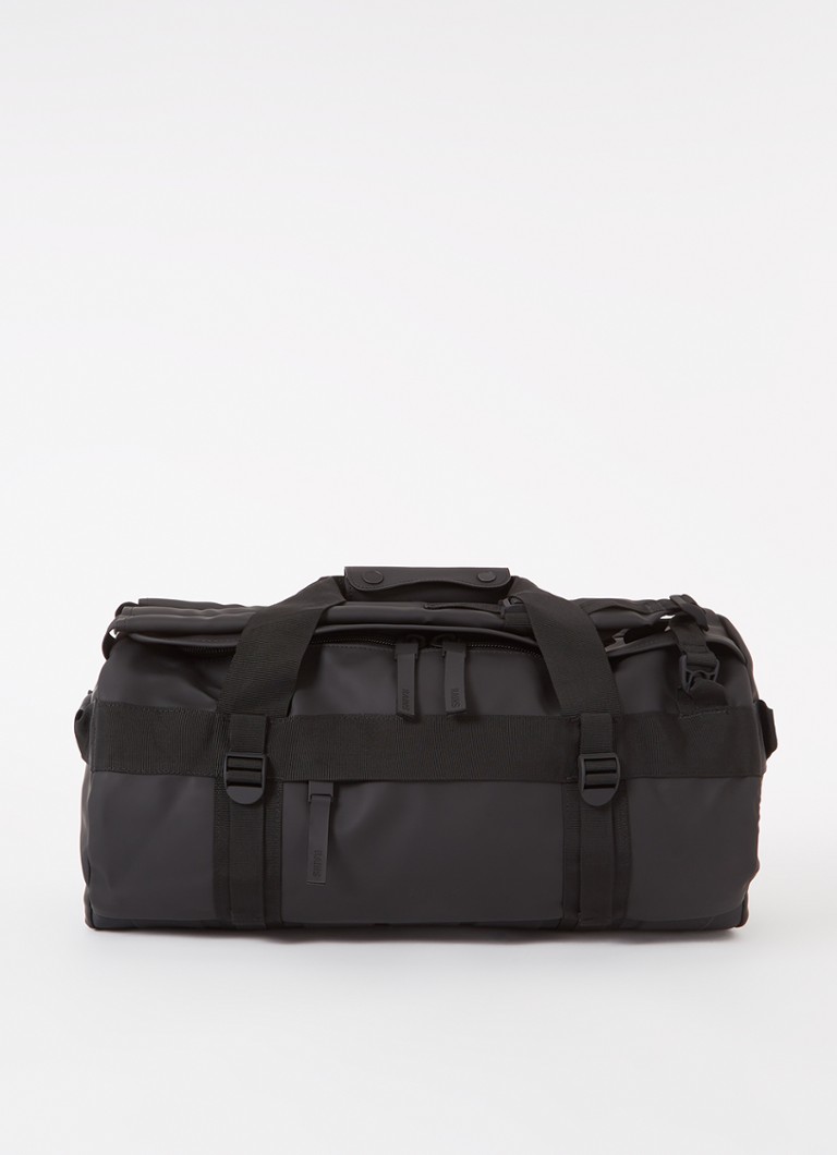 Rains Heren Duffel sporttas met logo in de kleur Zwart, maat: 59x37x7
