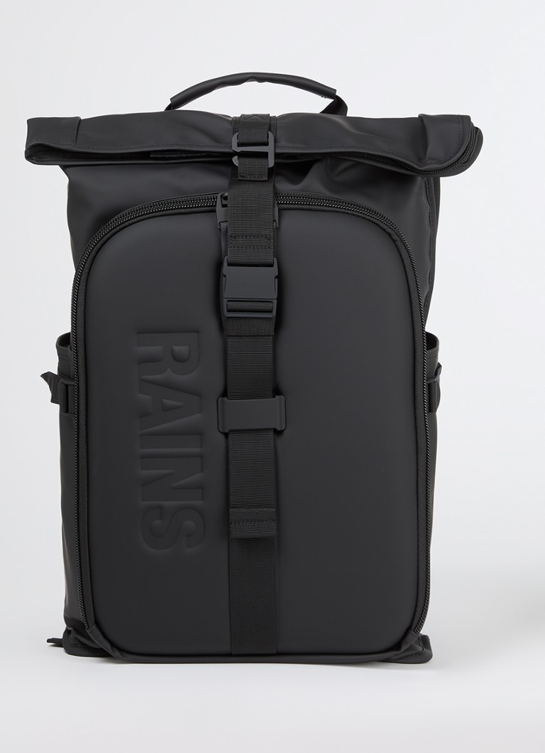 Rains Texel Moulded rugzak met 16 inch laptopvak en waterafstotende coating Zwart - Deal