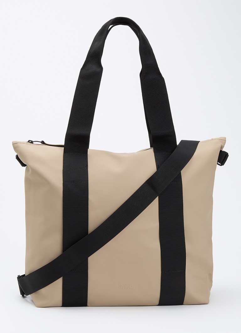 Rains Dames Schoudertas met afneembare schouderriem in de kleur Beige, maat: 40x36