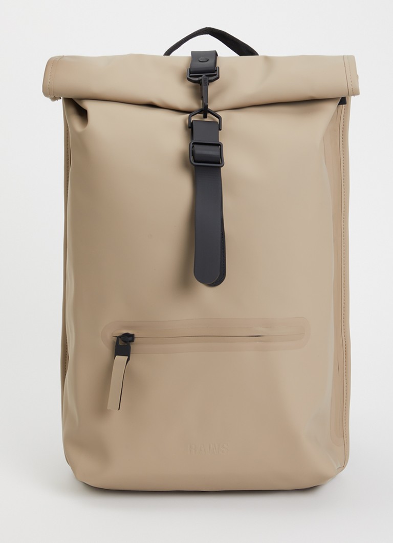 Rains Rolltop rugzak met waterafstotende coating Beige - Deal
