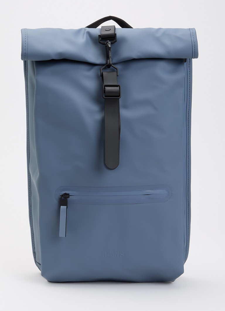 Rains Rolltop rugzak met waterafstotende coating Staalblauw - Deal