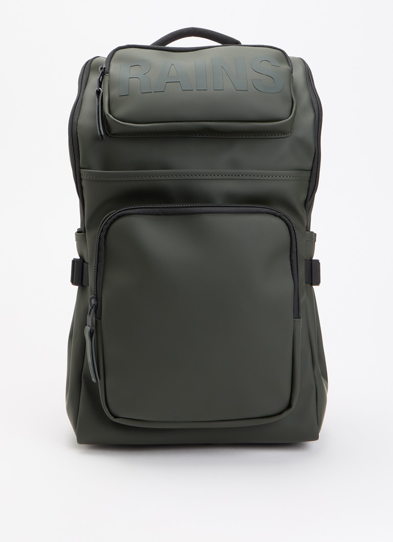 Rains Texel Cargo rugzak met 16 inch laptopvak en waterafstotende coating Groen - Deal