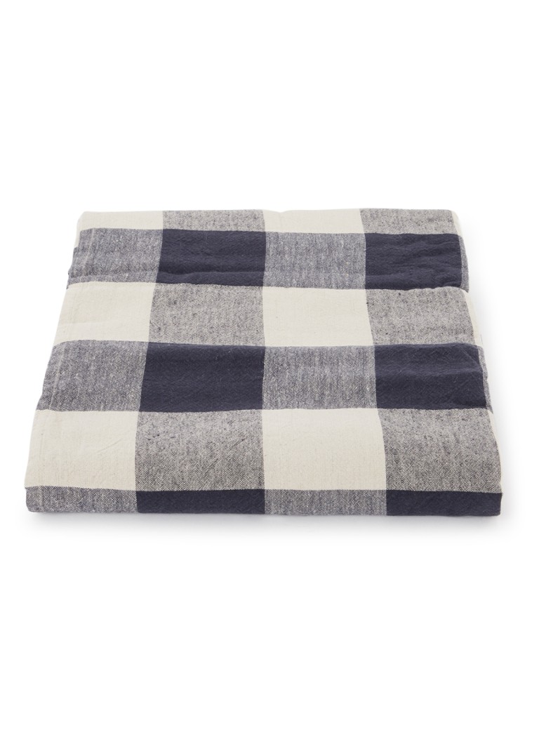 Haomy Palma tafelkleed in linnenblend 160 x 250 cm Donkerblauw - Deal