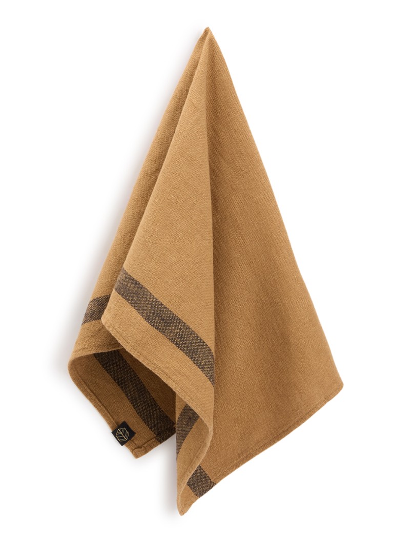 Haomy Côme theedoek in linnenblend 46 x 70 cm Camel - Deal