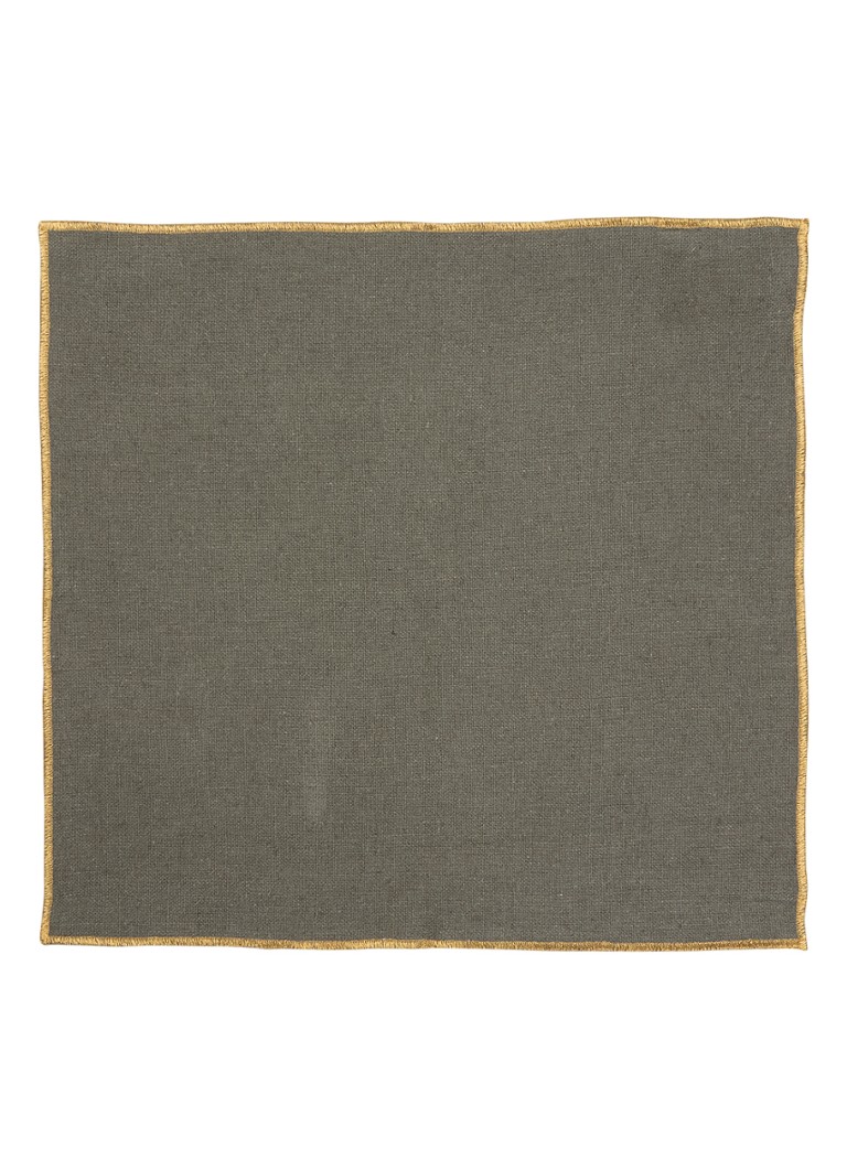 Haomy Verone servet 40 x 40 cm Olijfgroen - Deal