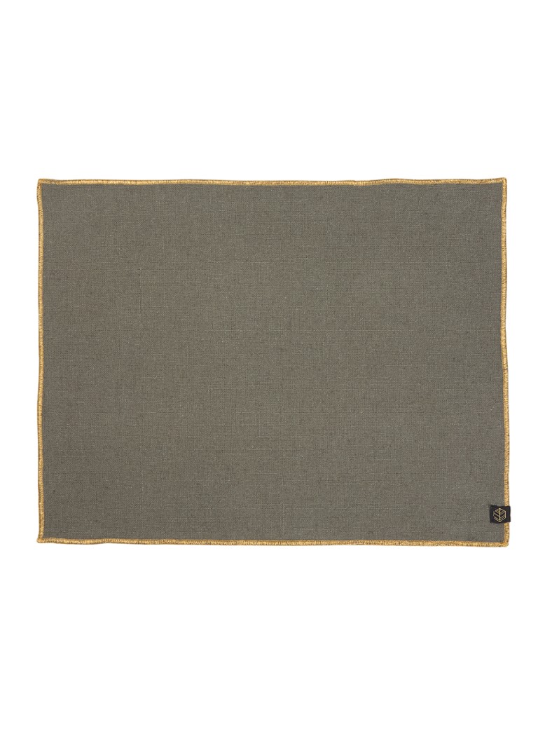 Haomy Verone placemat 35 x 45 cm Olijfgroen - Deal
